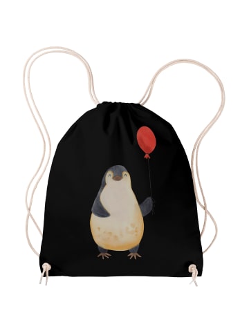 Mr. & Mrs. Panda baumwolle beutel Pinguin Luftballon ohne Spruch in Schwarz