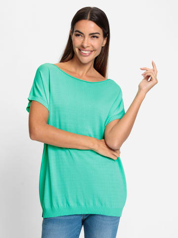 Heine Kurzarmpullover in blaugrün