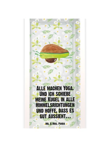Mr. & Mrs. Panda Laterne Avocado Yoga mit Spruch in Transparent