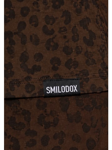 SMILODOX LEO T-Shirt Velvara in Braun Leo