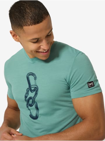 super.natural Merino T-Shirt CARABINERI in Petrol