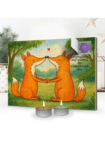 Mr. & Mrs. Panda Duftkerzen Adventskalender Füchse Liebe Design ... in Weiß