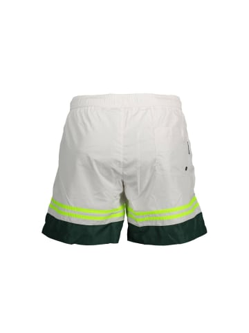 Karl Lagerfeld Weiße Polyester-Badeshorts