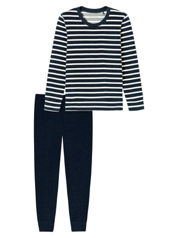 Schiesser Pyjama Casual Essentials in nachtblau