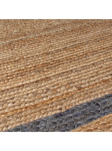 KADIMA DESIGN Einzigartiger handgearbeiteter Jute-Teppich in Braun-Grau