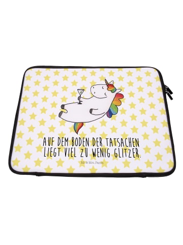 Mr. & Mrs. Panda Notebook Tasche Einhorn Cocktail mit Spruch in Weiß