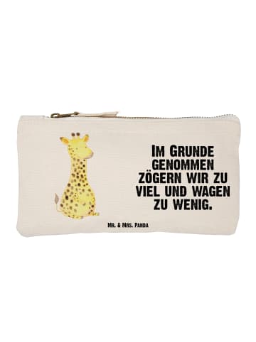 Mr. & Mrs. Panda Schminktasche Giraffe Zufrieden mit Spruch in Weiß