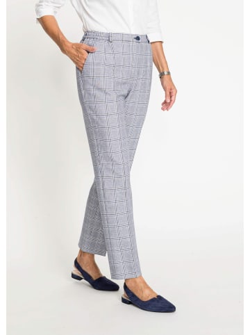 GOLDNER Kurzgröße:  Karohose Carla Karohose Carla in marine / kariert