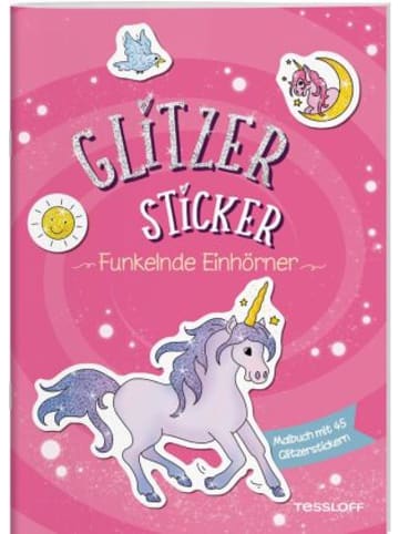 Tessloff Buch - Glitzer-Sticker Malbuch. Funkelnde Einhörner