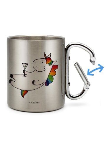 Mr. & Mrs. Panda Tasse Einhorn Blümchentail ohne Spruch in Silber