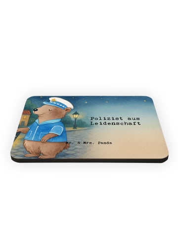 Mr. & Mrs. Panda Magnet Polizist Leidenschaft Design mit Spruch in Weiß