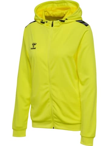 Hummel Trainingsjacke "Hmlauthentic Pl Zip Hoodie Woman" in Gelb