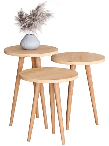 VCM  Holz Sofatisch Couchtisch Beistelltisch Barilo in Honig-Eiche