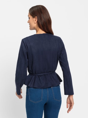 Heine Lederimitat-Blazer in marine