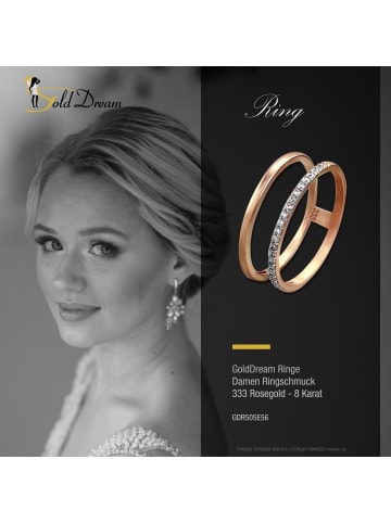 GoldDream Goldring 333 Rosegold - 8 Karat Größe 56 (17,8)