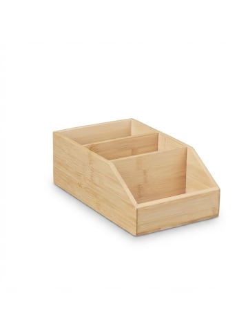 relaxdays Schreibtisch Organizer in Natur - (B)25,5 x (H)9 x (T)25,5 cm