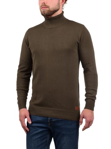 BLEND Rollkragenpullover BHLatif 20707474ME Strickpullover mit Ellbogenpatches in Braun