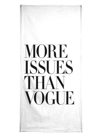 Juniqe Handtuch "More Issues Than Vogue White" in Schwarz & Weiß