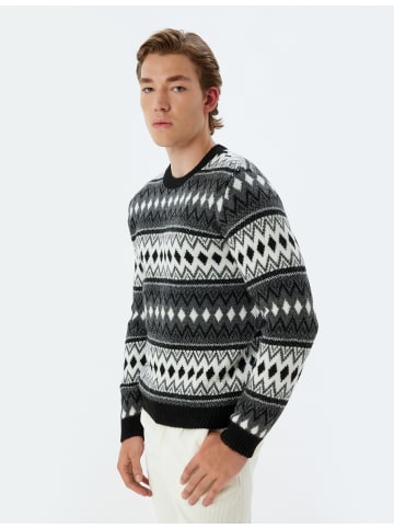 KOTON Sweater in Anthrazit Gemustert