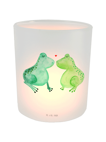 Mr. & Mrs. Panda Kerze Frosch Liebe ohne Spruch in Transparent