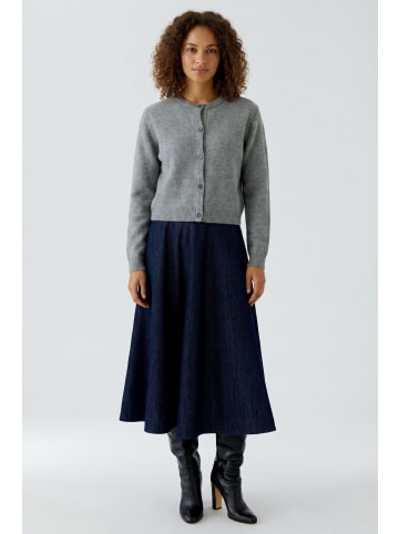 Oui Strickjacke ILAYA in steel grey