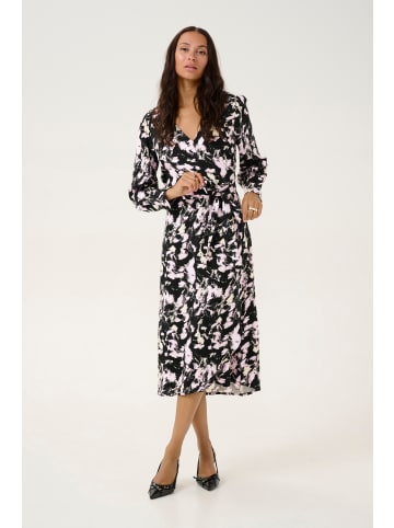 Kaffe Kleid KAlura in Black/Pink Graphic Strokes