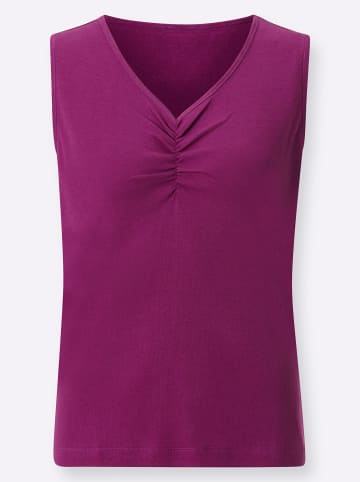 WITT WEIDEN Bluse + Top in fuchsia-kariert