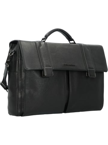 Piquadro Kobe Aktentasche Leder 42 cm Laptopfach in black