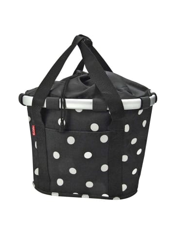KLICKfix reisenthel Bikebasket 15 - Lenkerkorb 35 cm (twist sage) in black dots