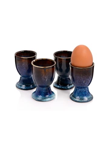 Sänger 4-tlg. Eierbecher Set Tokio in blau-Schwarz 