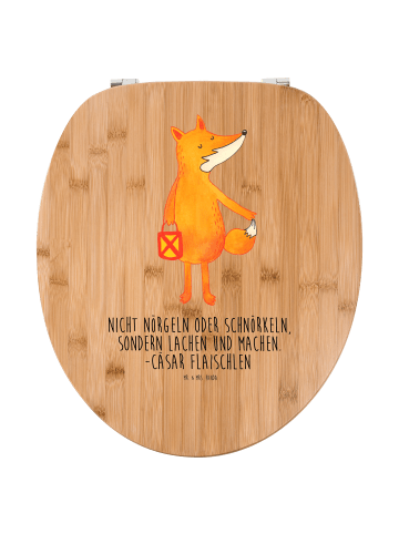 Mr. & Mrs. Panda WC Sitz Fuchs Laterne mit Spruch in Braun