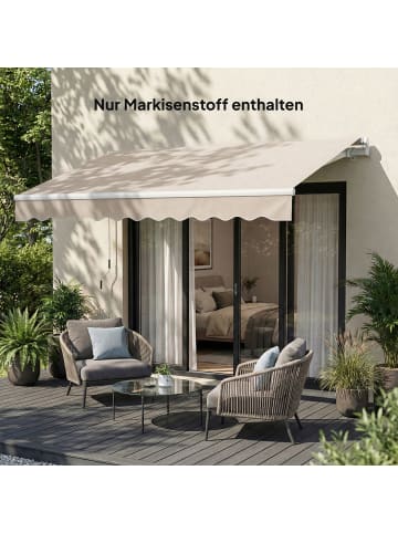 Outsunny Markisenbespannung in Cremeweiß 337L x 250B x 25H cm