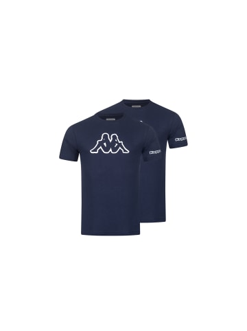 Kappa Kappa 2er Set T-Shirt LOGO in 1x Navy/1x Schwarz