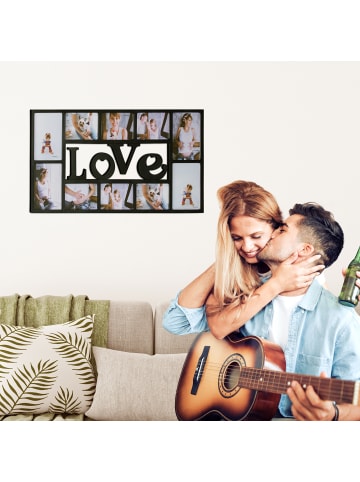 Bilderrahmen LOVE in Schwarz - (B)72 x (H)36,5 x (T)2 cm