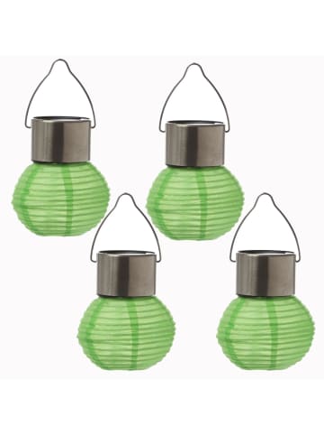 MARELIDA 4x LED Solar Mini Lampion Gartenlampion D: 7cm in grün