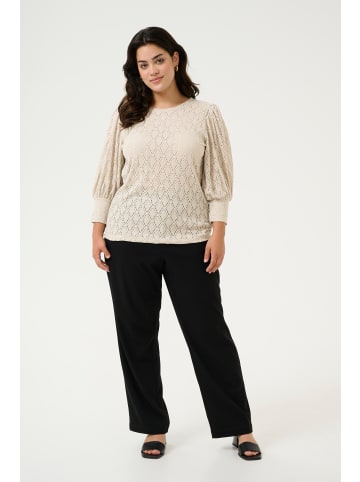 KAFFE curve Langarm-Bluse KCtia in Feather Gray