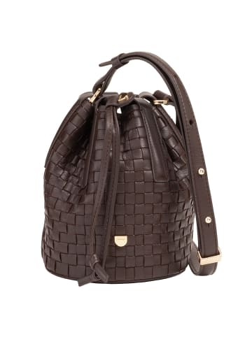 DuDu Filicudi Beuteltasche Leder 14 cm in coffee brown