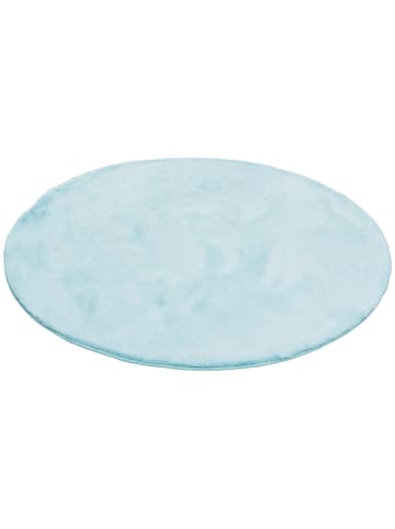 Pergamon Fellteppich Luxus Super Soft Plush Rund in Türkis