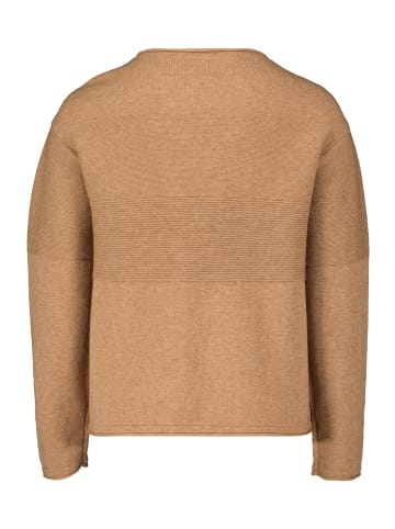 Betty Barclay Strickpullover mit Strickdetails in Camel Melange