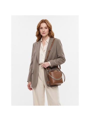 Replay Beuteltasche Leder 20 cm brown