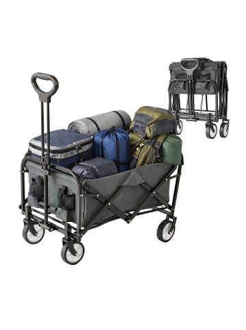 relaxdays Bollerwagen in Grau - (B)50 x (H)89 x (T)72 cm