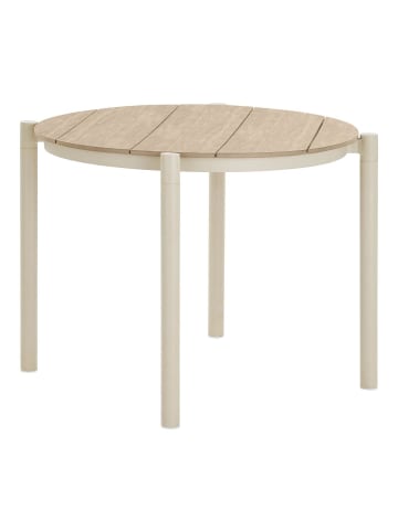 ebuy24 Gartentisch Bella Sandfarben 90 x 90 cm