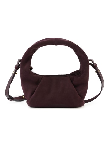 Les Visionnaires Greta Mini Essential Handtasche Leder 23 cm in aubergine