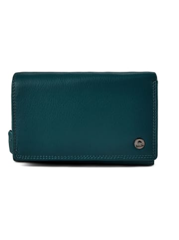 Greenburry Spongy Geldbörse Leder 15,5 cm in petrol