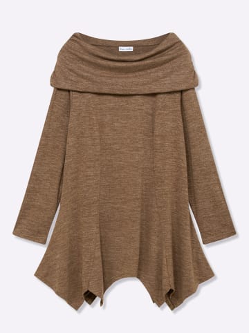 sheego by Joe Browns Longsweatshirt in braun-meliert