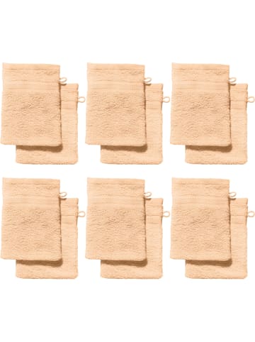 REDBEST Frottier Waschhandschuh 12er-Pack Chicago in apricot