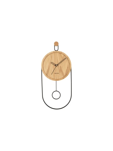 Karlsson Wanduhr Swing - Helles Holz - 20x4x46cm