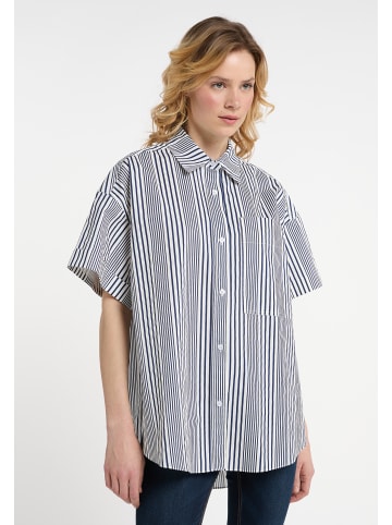 DreiMaster Maritim Damen Bluse in Wollweiss Marine