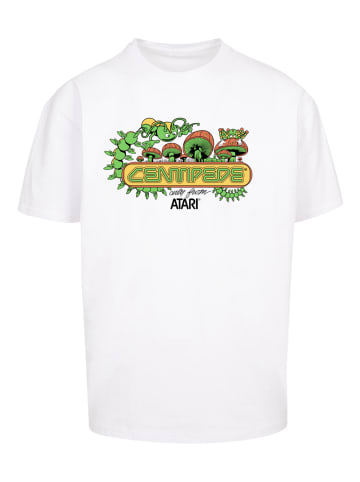 F4NT4STIC Oversize T-Shirt Centipede Atari Retro Gaming Art in weiß