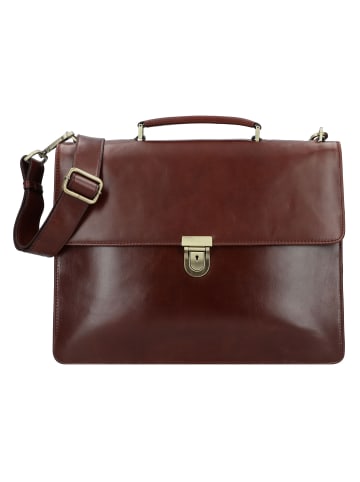 Leonhard Heyden Cambridge Aktentasche Leder 40 cm Laptopfach in rotbraun